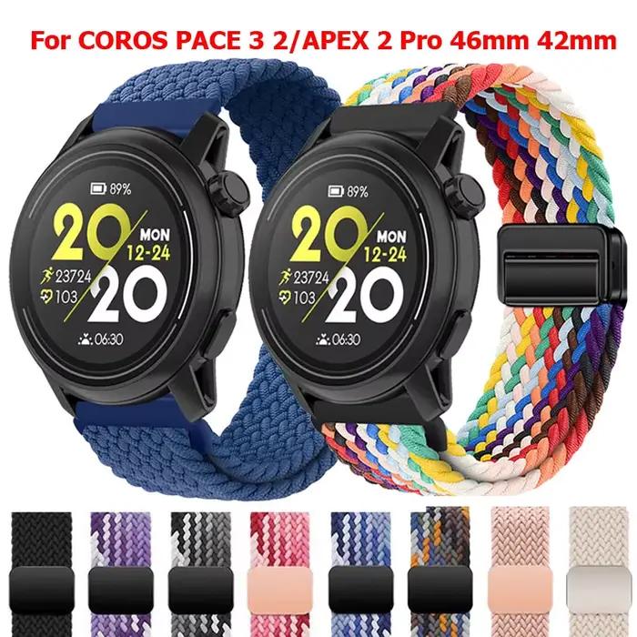Bracelet magnétique tressé Solo Loop, 22mm 20mm, pour COROS PACE 4 3, bracelet de montre de Sport pour COROS APEX 2 Pro/PACE2/APEX 46mm 42mm
