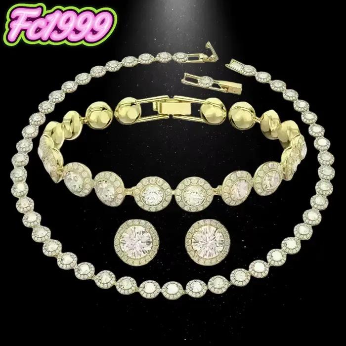 Nouvelle collection 2026 : Ensemble de bijoux S925 tendance (collier, pendentif, bracelet) – Modèle basique pour fêtes et cadeaux de Noël