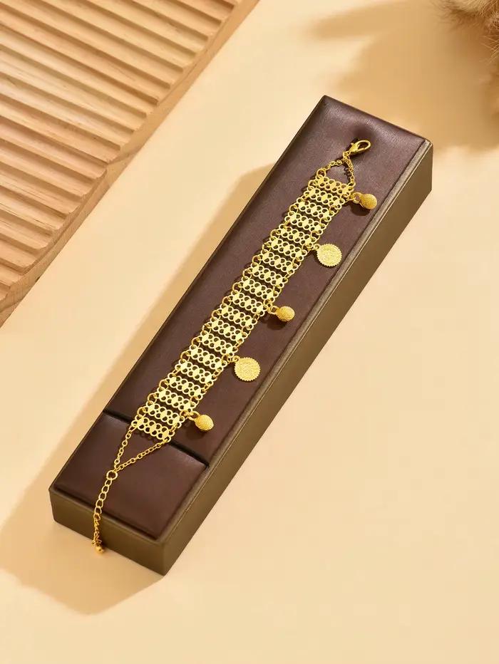 Bracelet à pampilles fabriqué à la main en métal pour l'industrie lourde, Style cour de luxe arabe, adapté aux fêtes et aux festivals