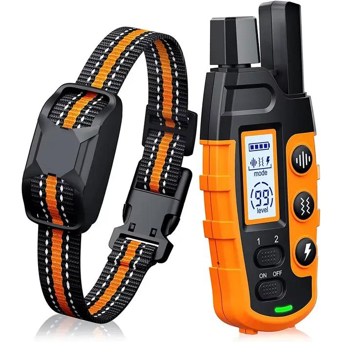 Collier de dressage pour chien de 3300 pieds, avec télécommande, Rechargeable, étanche, avec bip, Vibration, choc, entraînement pour animaux de compagnie de haute qualité