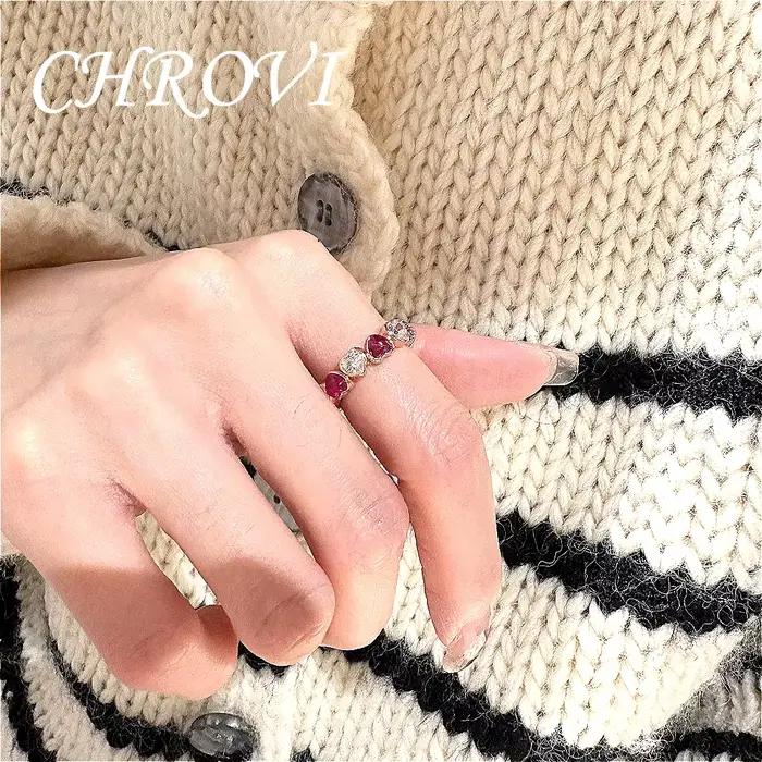 Exquise bague en argent sterling 925 avec corindon rouge - bague vintage classique et polyvalente