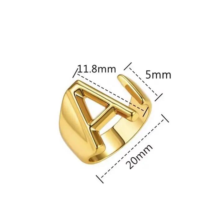 4 pièces/ensemble lettres GUTS Punk or argent couleur bague pour femmes hommes réglable mode fête bijoux accessoires cadeaux