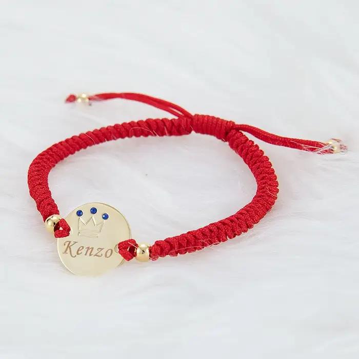MIYOCAR Bracelet avec nom de bébé, cadeau pour bébé, plaqué or 14 carats, nom personnalisé délicat, cadeau pour nouveau-né aux enfants