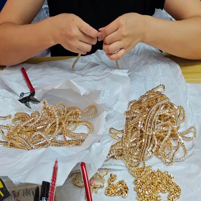 Bracelet coloré Monaco S-Clasp chaîne zircone cubique pour femmes sorties soirées événements formels