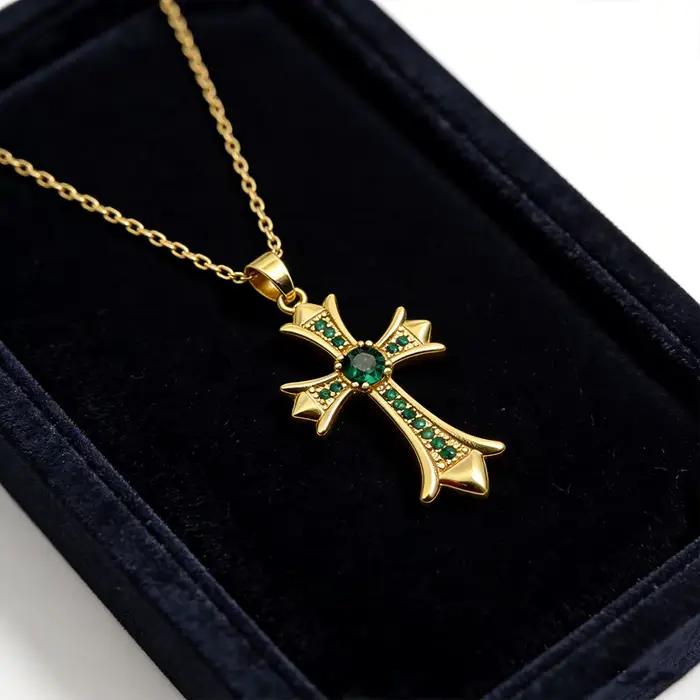 Collier pendentif croix en cristal pour femme, avec zircon, croix religieuse, ras-de-cou chrétien, cadeau de mariage, bijoux pour usage quotidien