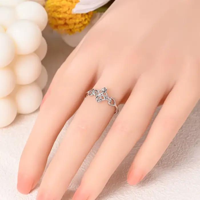 Bagues originales en argent Sterling 925 avec nœud celtique pour femmes et filles, bijoux cadeaux d'anniversaire