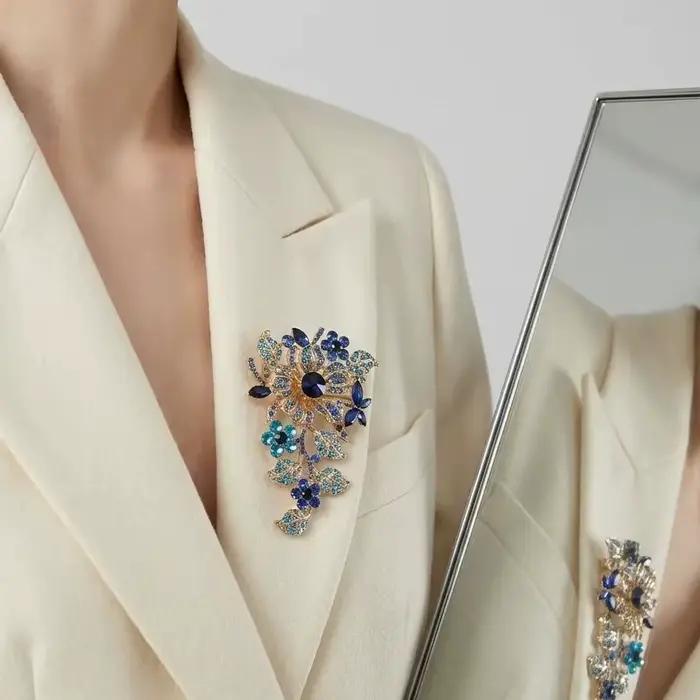 Broches de style baroque, design floral vintage de luxe pour hommes et femmes, bijoux et accessoires de mode