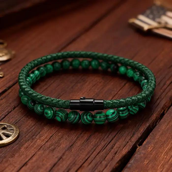 Hiphop hommes Bracelet ensemble 2 pièces 3 couleurs disponibles une Grade 4mm quille chaîne Braclet chanceux fil rouge Braslet Pulseras Tela Suerte