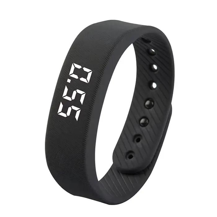 LED Bracelet intelligent numérique étanche horloge intelligente Smartband Vibration alarme rappel avec podomètre en cours d'exécution moniteur bande intelligente