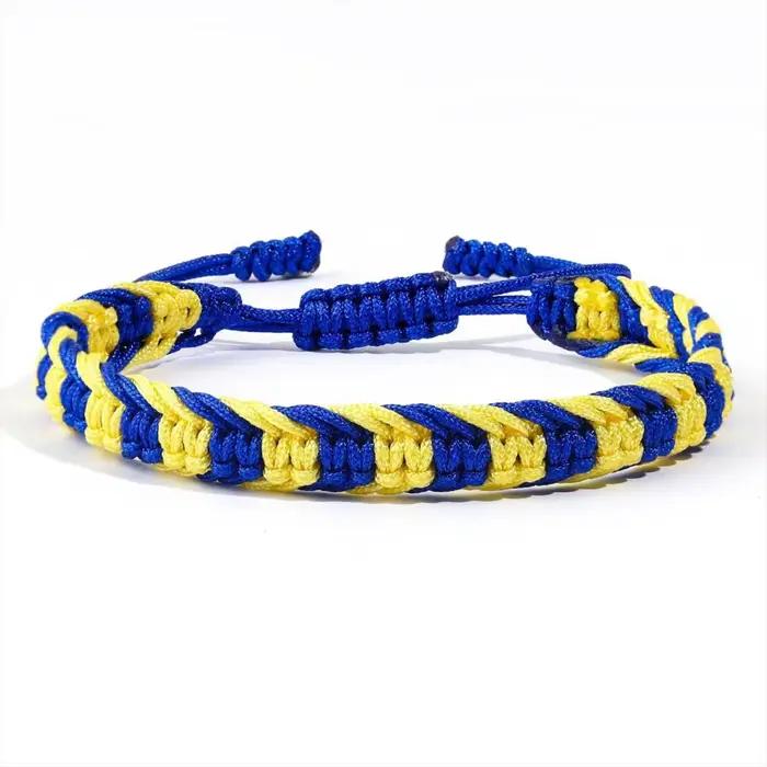 Bracelet en corde tressée multicolore pour femmes et hommes, réglable, bijoux ethniques, cadeau