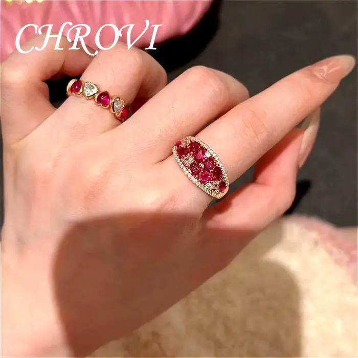Exquise bague en argent sterling 925 avec corindon rouge - bague vintage classique et polyvalente