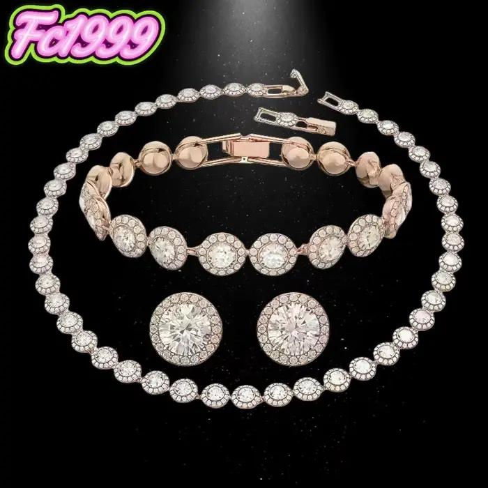 Nouvelle collection 2026 : Ensemble de bijoux S925 tendance (collier, pendentif, bracelet) – Modèle basique pour fêtes et cadeaux de Noël