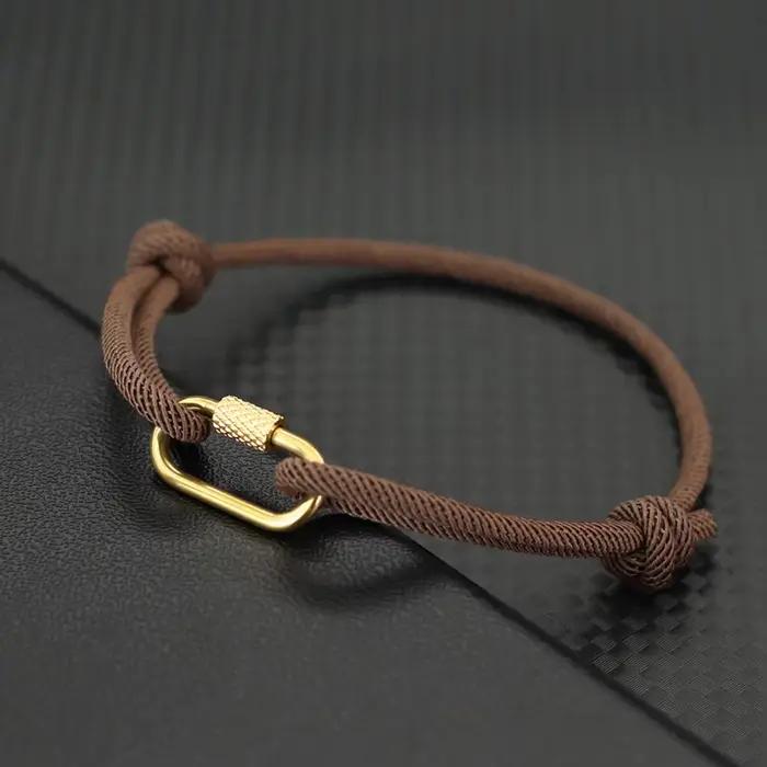 Bracelet de survie réglable pour hommes, avec Options multicolores, fermoir en acier inoxydable, aventures en plein air, corde de qualité A de 3mm, nouvelle collection