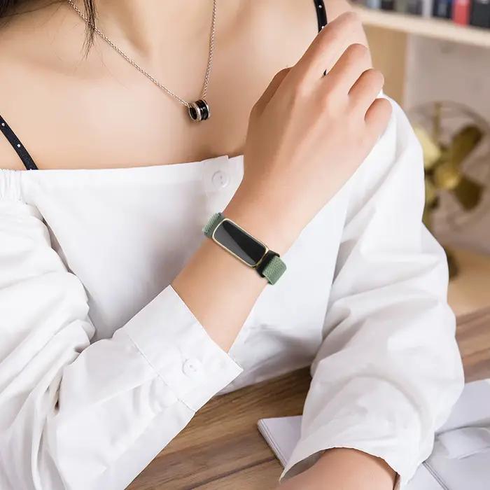 Bracelet artificiel astique de Remplacement Réglable pour Montre Connectée Fitbit Luxe, Accessoires, 2 Pièces/Lot