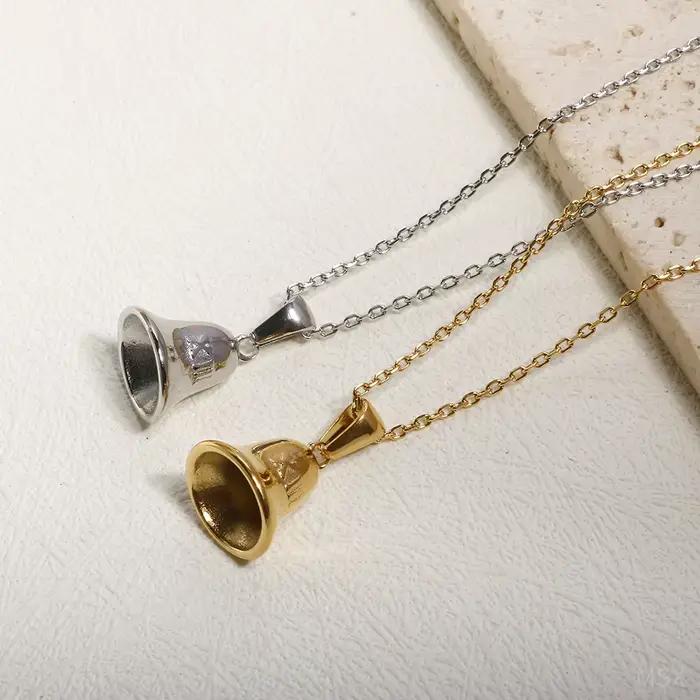JINHUI-Collier Cloche XIII pour Femme, Acier Inoxydable, Métal Étanche, Horloge, Charme, JoChoker, Bijoux Chimeterie, Popularité