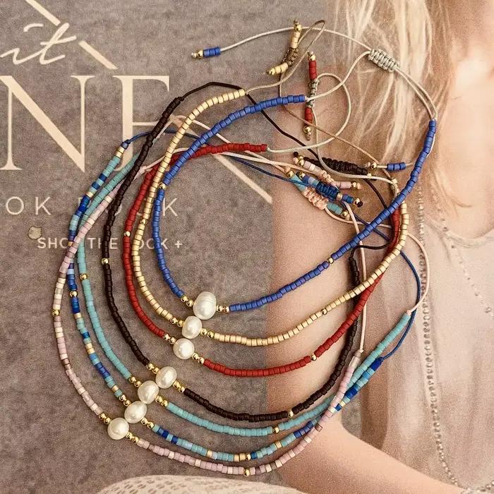 Bracelet Miyuki KKBEAD pour femmes, simple et délicat, perles de rocaille, bijoux de style Kpop, accessoire cadeau, bijoux bohèmes d'été