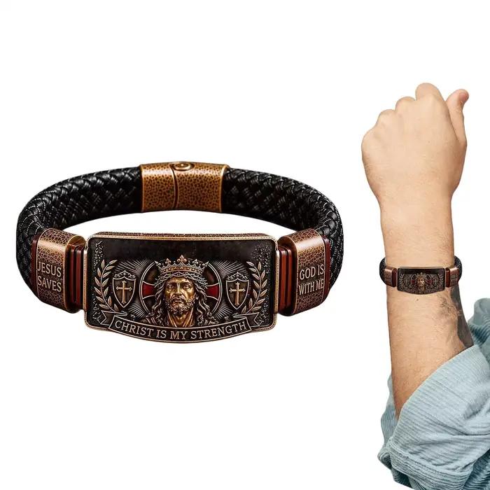Bracelet religieux chrétien inspirant, réglable et confortable, cadeau pour la Saint-Valentin, un anniversaire ou une remise de diplôme