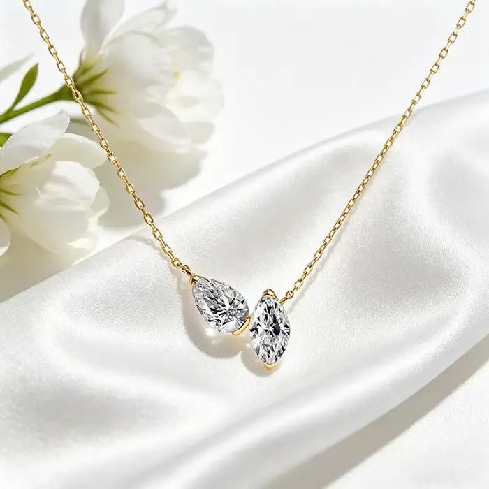 Nouveau collier Smyoue en zircon pour femme, élégant, pour mariage et anniversaire, diamant de laboratoire, bijoux en argent pur S925 à 100 %, cadeaux