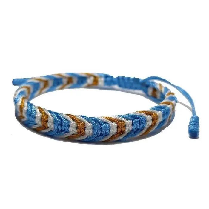 Bracelet en corde tressée multicolore pour femmes et hommes, réglable, bijoux ethniques, cadeau