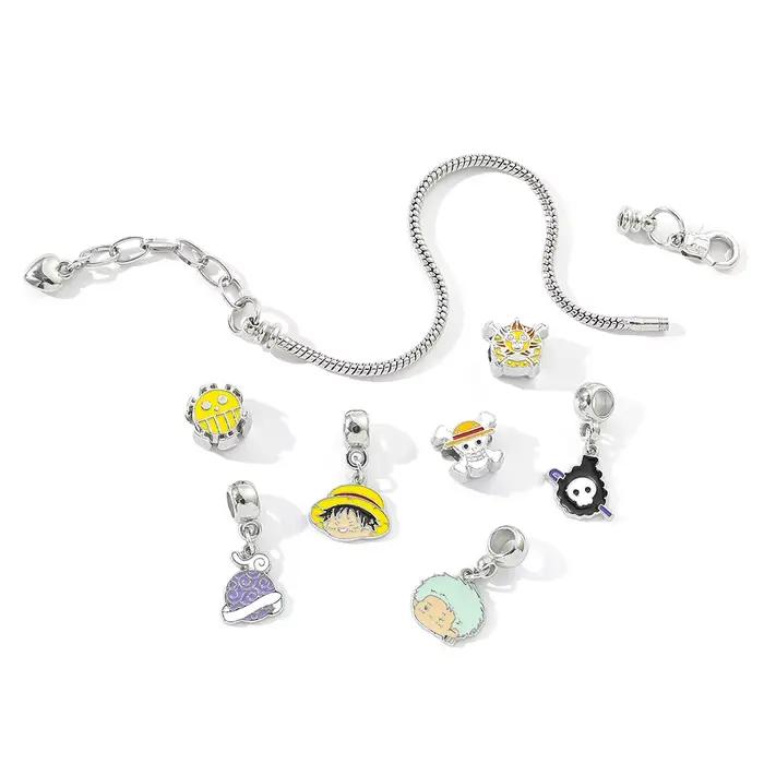 Bracelet en métal créatif et mignon, style One Piece, pour couple homme-femme, cadeau anime