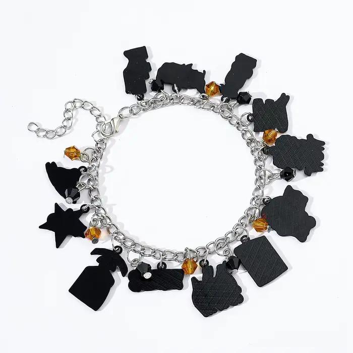 Breloque de bracelet Hamilton 'Talk Less Smile More' - Accessoire de bijouterie tendance pour femme, idée cadeau mignonne de la série musicale de dessins animés
