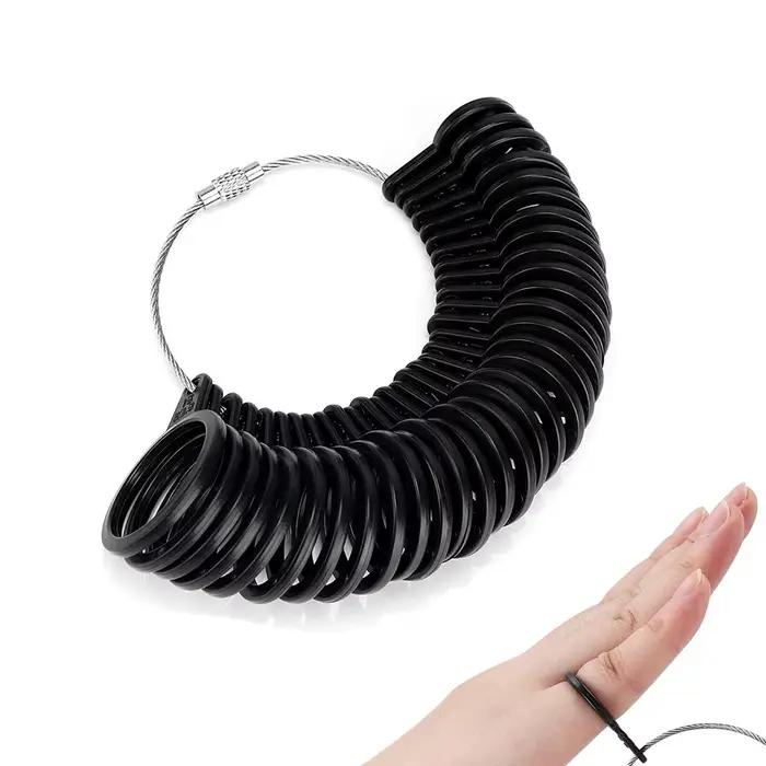 Jauge de taille de doigt en plastique, outil de mesure de la taille de bague EU/UK/US, outils professionnels de dimensionnement de bijoux