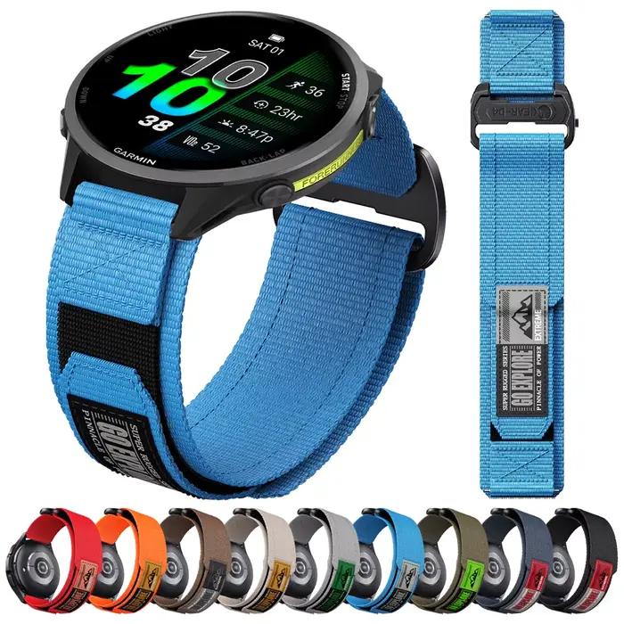 Bracelet de montre en Nylon robuste, pour Garmin Forerunner 970 965 955 945 935 745, Bracelet de sport, ceinture tressée, accessoires