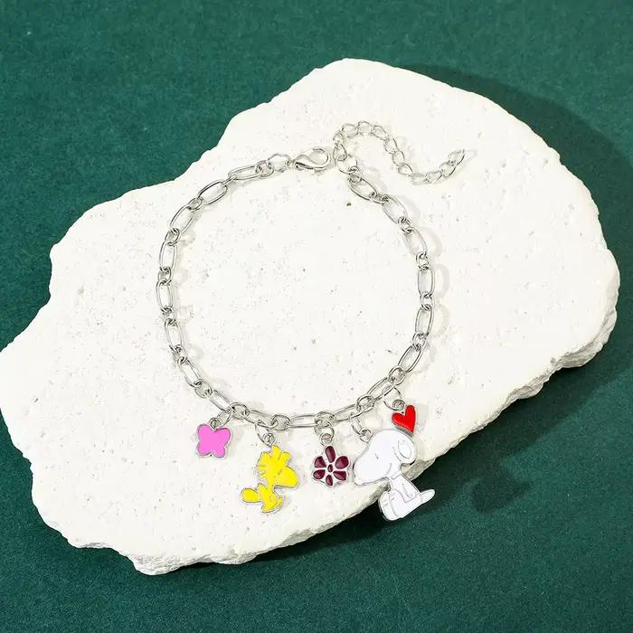 1 bracelet Snoopy perlé, accessoires d'amitié