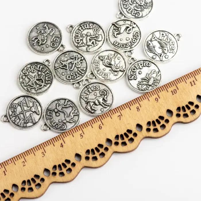 12 constellations pendentif pour trouver et composants de bijoux, accessoires de maquillage à faire soi-même, manuel # JY115
