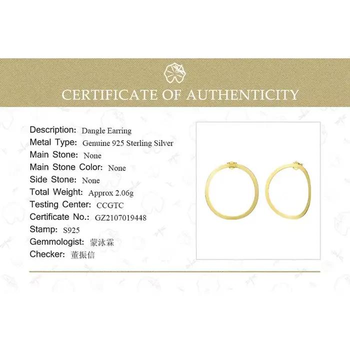 Lotus Fun – boucles d'oreilles minimalistes en or 18K, grand cercle, en argent Sterling 925, bijoux fins de luxe pour femmes, cadeau