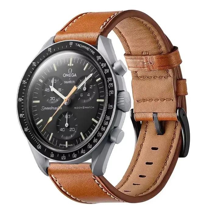 Bracelet en cuir pour Omega X Swatch Joint MoonSwatch Bracelet classique pour Bracelet de montre MoonSwatch accessoires Correa