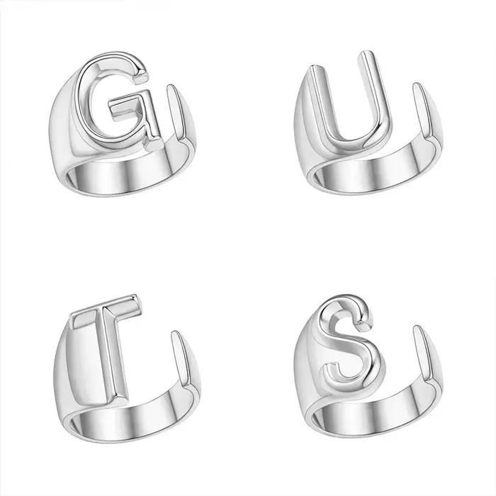 4 pièces/ensemble lettres GUTS Punk or argent couleur bague pour femmes hommes réglable mode fête bijoux accessoires cadeaux
