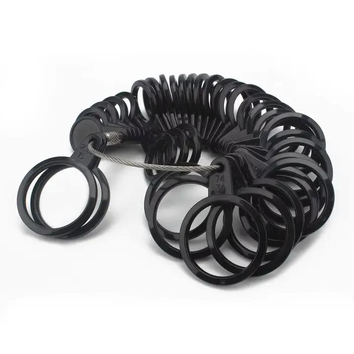 Jauge de taille de doigt en plastique, outil de mesure de la taille de bague EU/UK/US, outils professionnels de dimensionnement de bijoux
