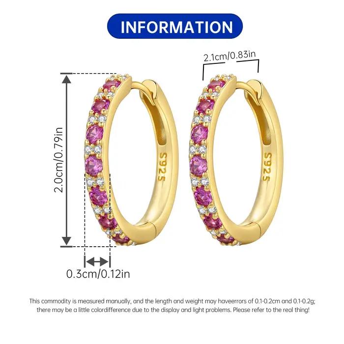 Orstarry S925 argent Sterling Rose Zircon Design boucles d'oreilles polyvalent boucles d'oreilles pour femmes bijoux cadeaux de fête originaux