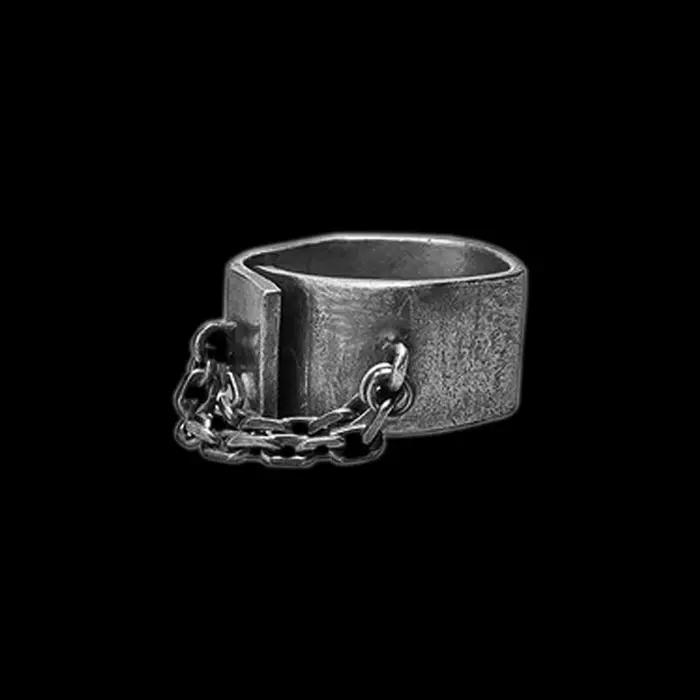 Nouveaux bijoux 2020 anneaux en acier inoxydable chaîne de fiançailles concepteur Retrp anneau Punk mâle Vintage Anel cadeaux pour petit ami OSR513