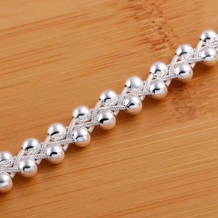 URMYLADY – Bracelet en argent Sterling 925, belle chaîne de perles tressées pour femmes, bijoux fins à la mode, cadeaux de fête de mariage