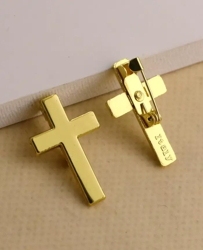 Broches croisées chrétiennes, 10 pièces, petites broches croisées, broche à revers, bijoux cadeau pour chaplain, accessoires de prière d'église funéraire
