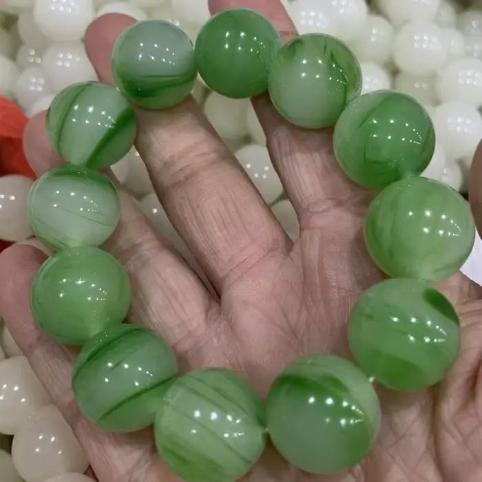 Bracelet de perles de bouddha, perles rondes, cadeau pour hommes et femmes