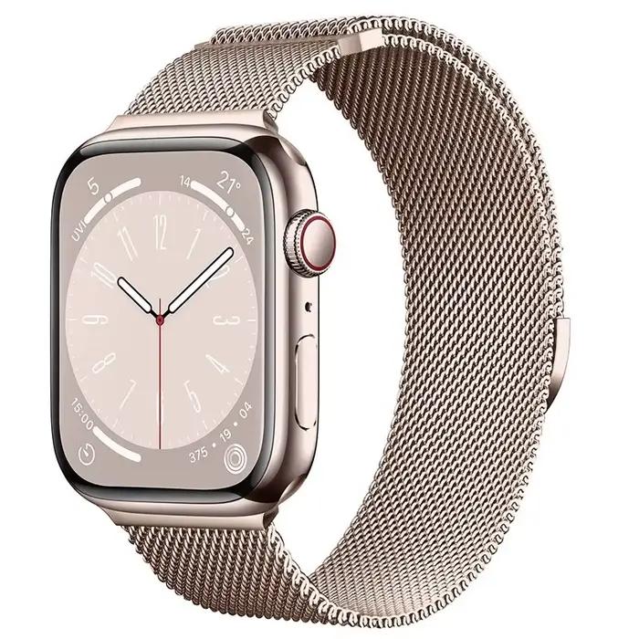Bracelet à boucle milanaise pour bracelet de montre Apple 42mm 46mm 41mm 45mm 40mm 44mm 49mm 38mm bracelet de Sport en maille métallique pour iWatch10 42 46mm