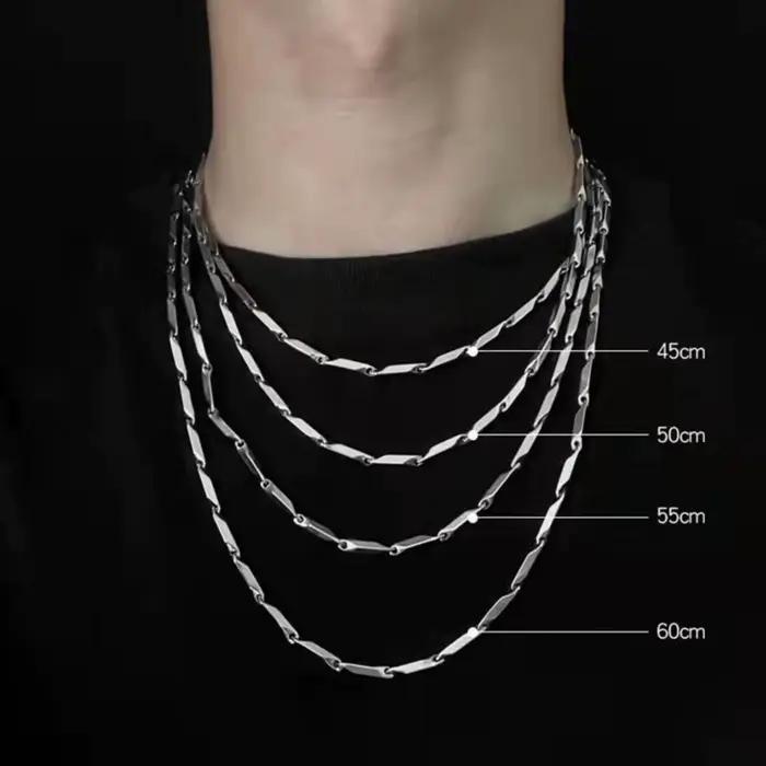 Collier losange en acier titane pour hommes et femmes, accessoires de bijoux de Style Punk Hip-hop Kpop