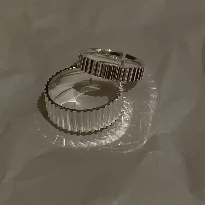 Bagues en acier inoxydable pour femmes et couples, matiques antiques ouvertes, équipement de luxe léger pour dames, bijoux ChimFine