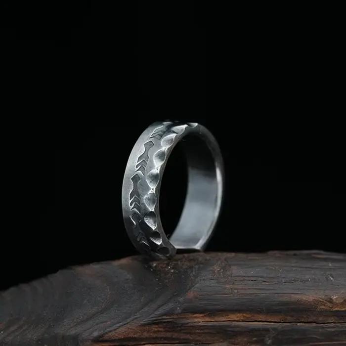 Bague gothique à Motifs Vintage amérindiens, anneau ouvert réglable pour hommes et femmes, bijoux en alliage faits à la main, accessoires cadeau