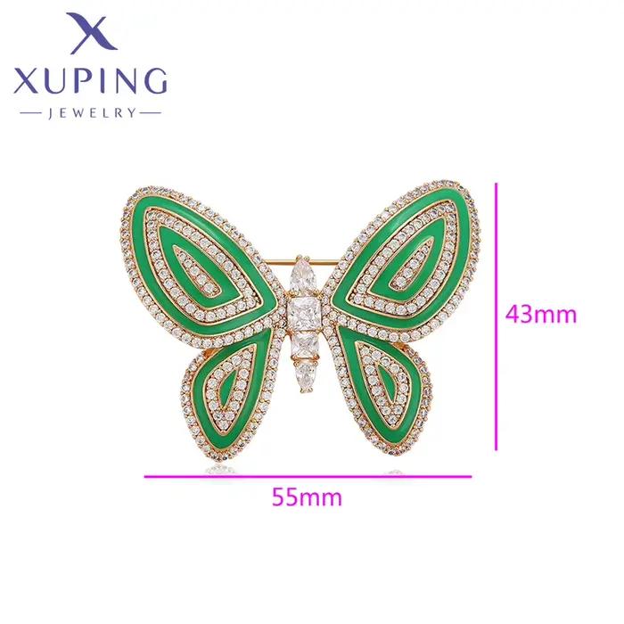 Nouvelle Arrivée Bijoux Xuping Broches en Cuivre Doré Motif Animal pour Femme Cadeau Anniversaire Fête X000852250
