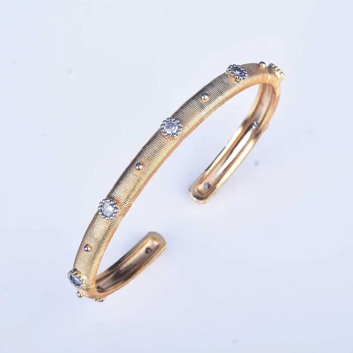 Bracelet élégant en diamant haute qualité style rétro pour femme, taille unique, artisanat raffiné, bijoux de mode
