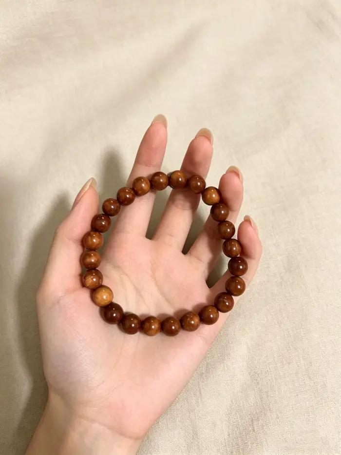 Bracelet à boucle unique en graines de Kuke polies naturelles pour hommes et femmes