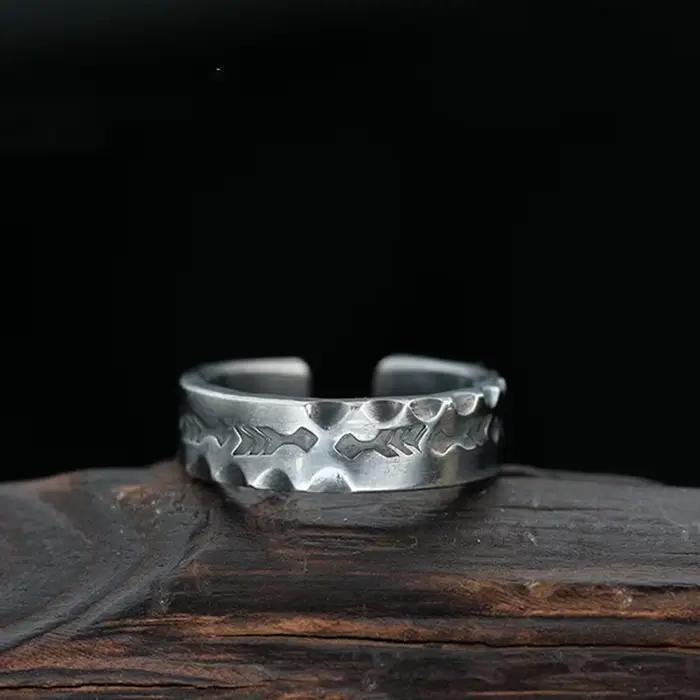 Bague gothique à Motifs Vintage amérindiens, anneau ouvert réglable pour hommes et femmes, bijoux en alliage faits à la main, accessoires cadeau