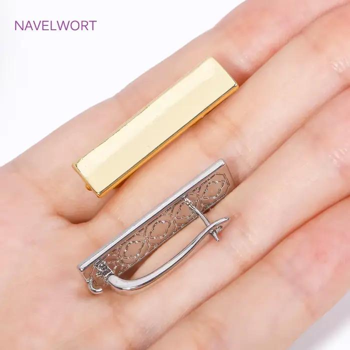 ChimRectangle-Fermoir de boucle d'oreille en métal plaqué or 18 carats, fermoirs de boucle d'oreille à levier, attaches, boucle d'oreille bricolage, accessoires exécutifs
