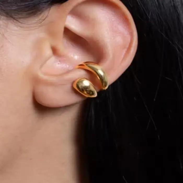 Boucles d'oreilles à Clip sans perçage pour femmes, classique, couleur or, tendance, cadeau pour filles, bijoux simples à usage quotidien, 2026