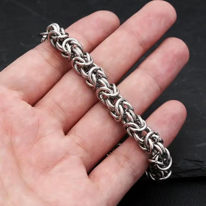 Bracelet en acier inoxydable entrelacé de 8mm, style punk, Hip Hop, talisman pour hommes et femmes, bijoux à la mode pour amoureux des motards, cadeaux