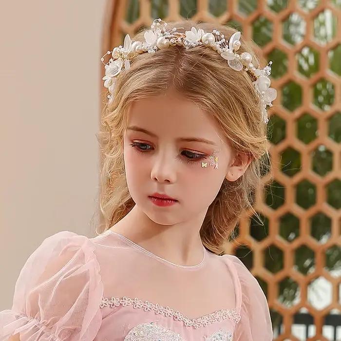 Printemps bohème filles mariée perle cheveux coiffure fleur couronne mariée guirlande tête cerceau bandeaux cheveux bijoux enfants cadeaux